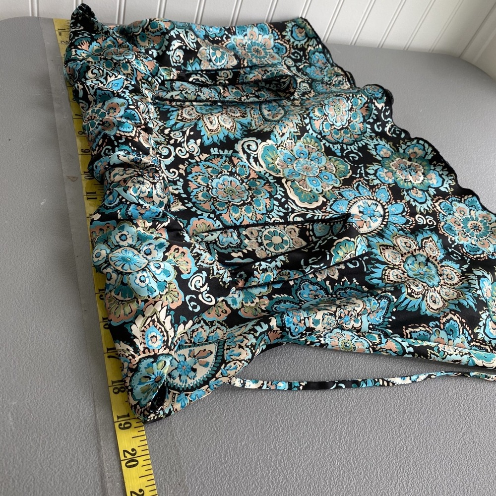 Vintage Fairy Grunge Y2K Babydoll Top Size XL Whimsigoth Satin Asymmetric Tie - Picture 8 of 10